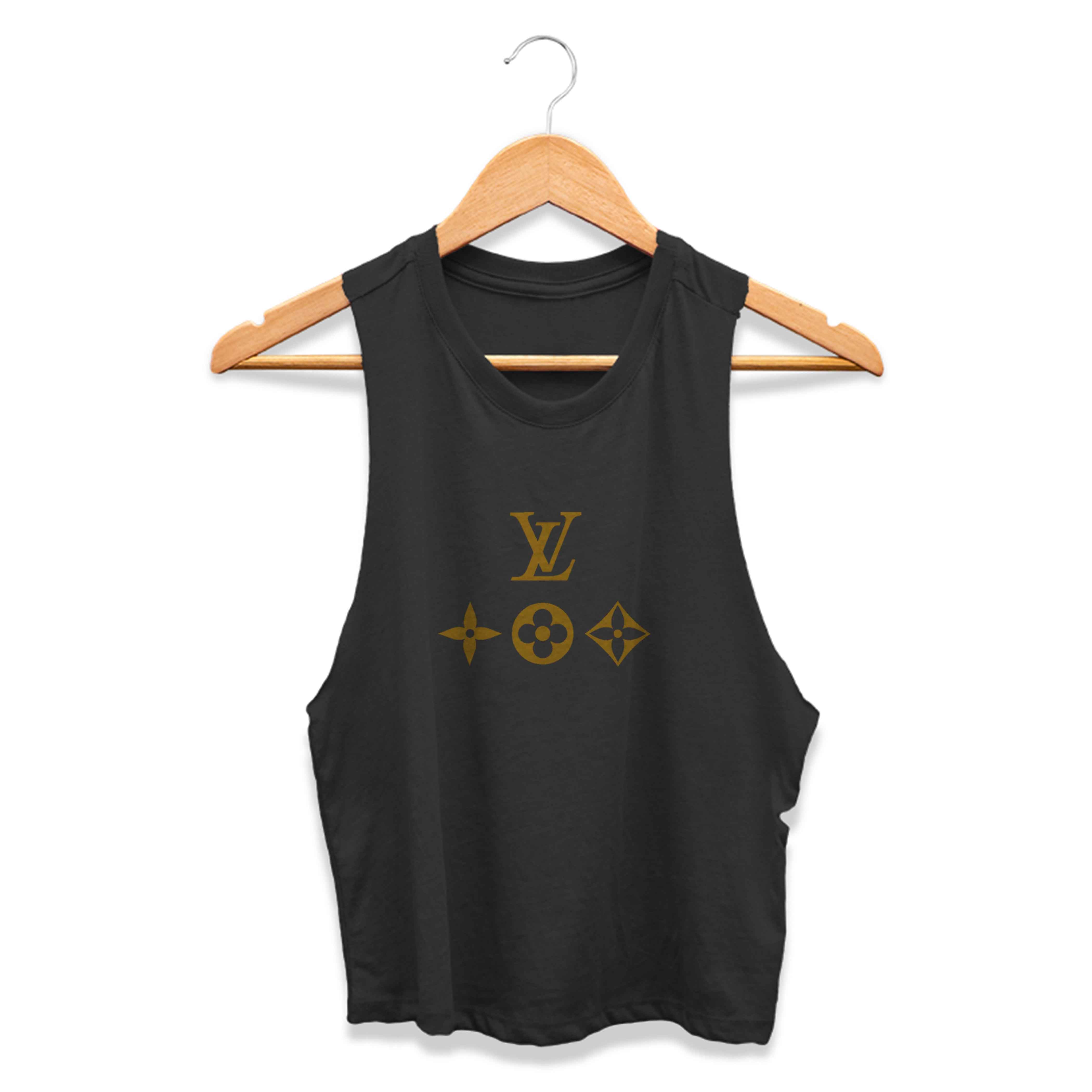 Lv Louis Vuitton Gucci Givenchy Logo Womans Crop Tanktop Tee – Yowant T-Shirt