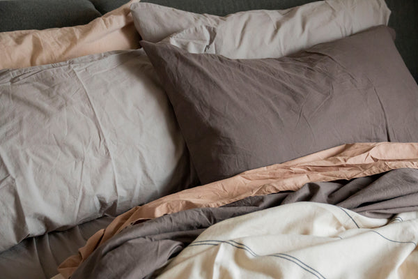 Turkish cotton bedding in earthy colours
