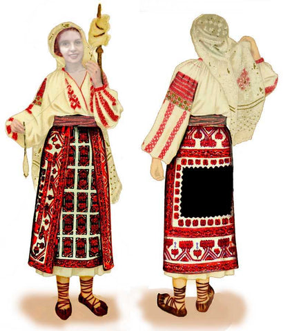 Romanian woman's traditional dress