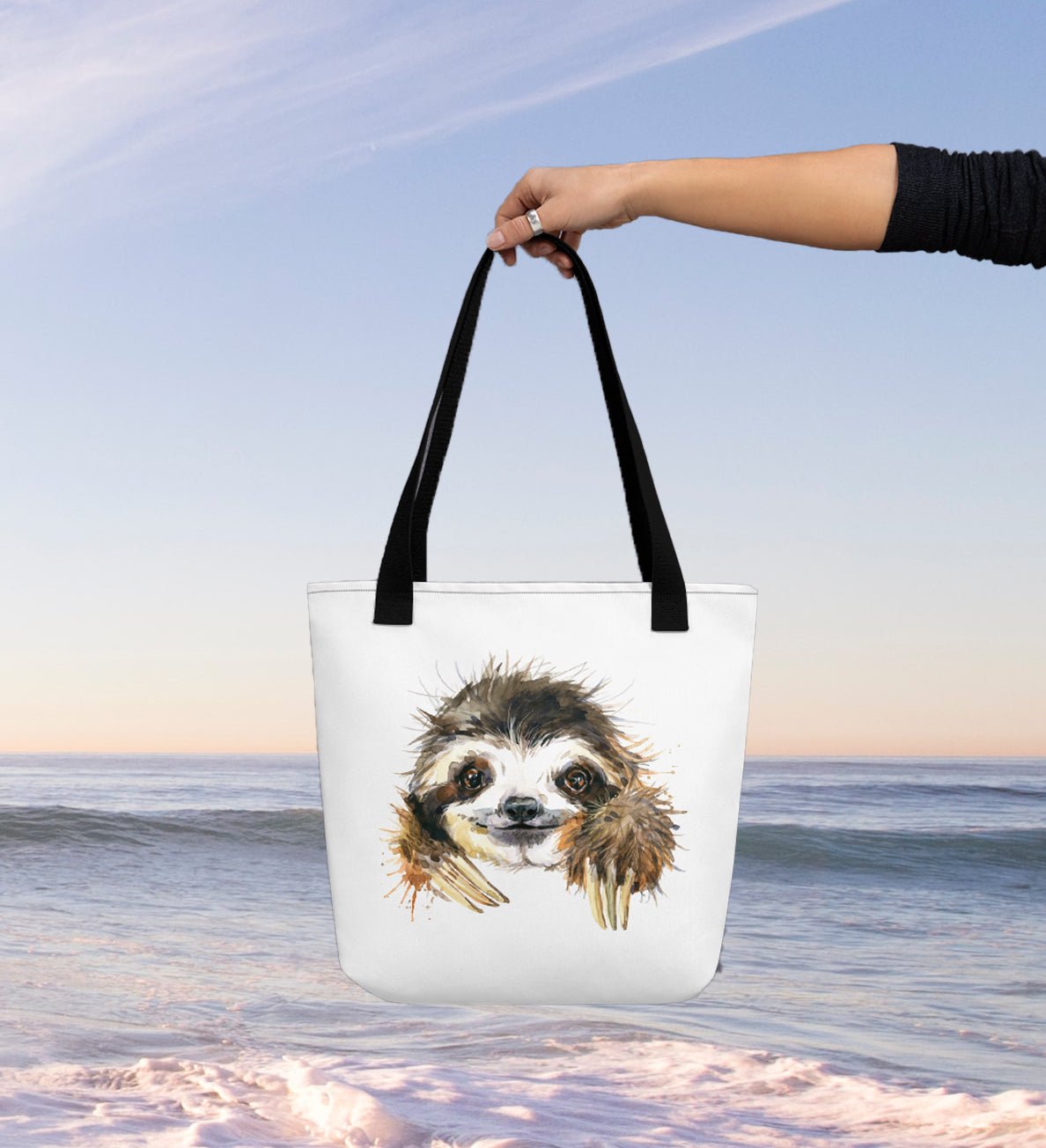 sloth beach bag