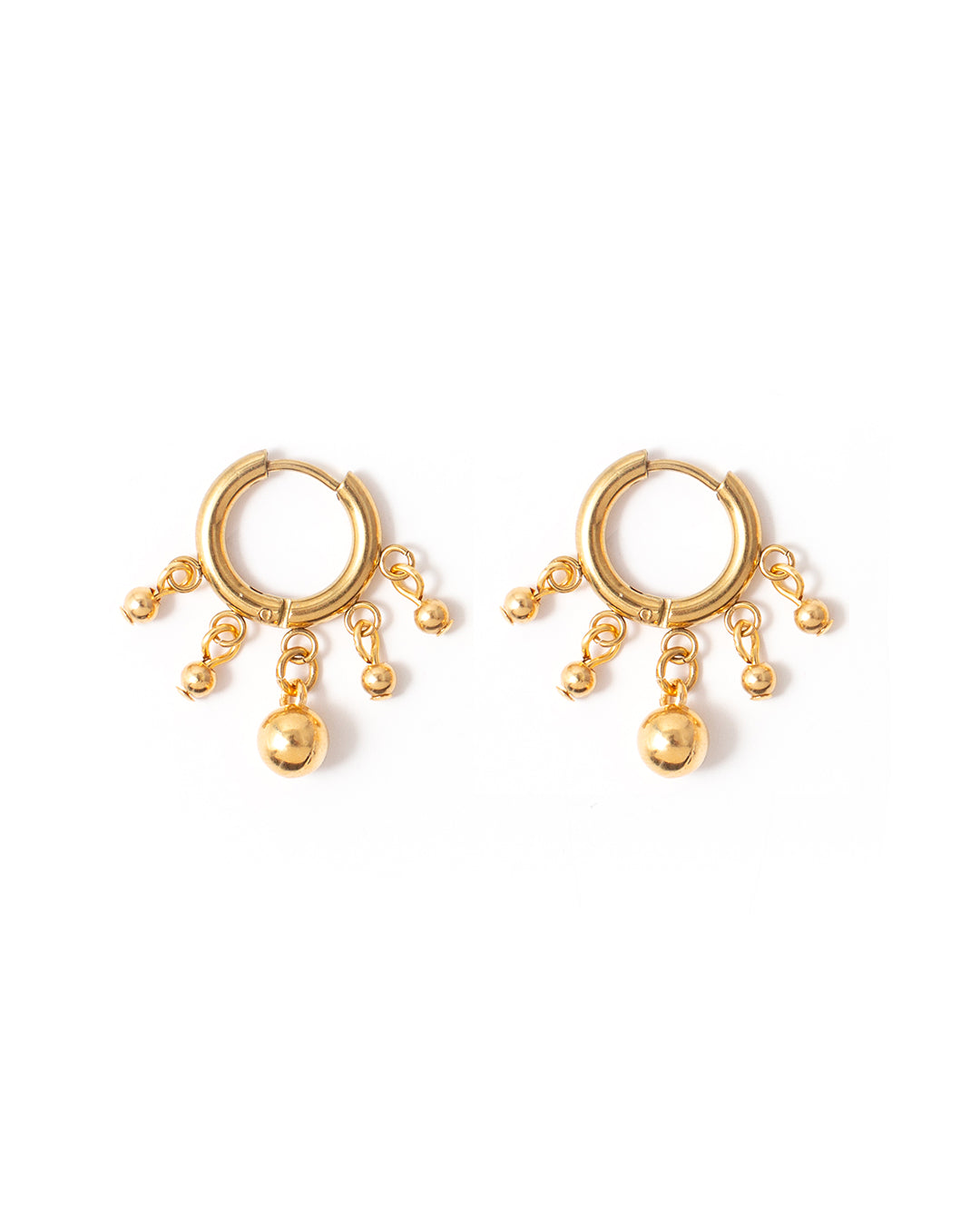 Spin | Gold Twisted hoop earrings | wellDunn jewelry