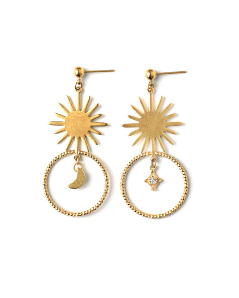 Nebula | Gold Starburst Earrings | wellDunn jewelry