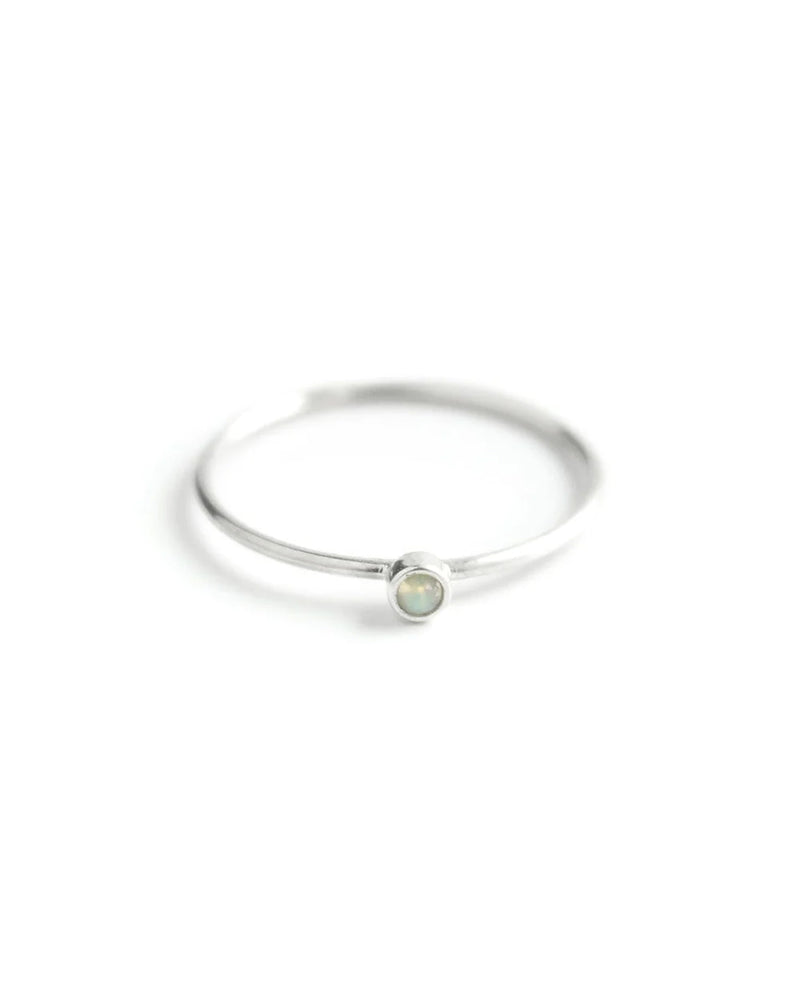 Dainty | Sterling Silver Opal Ring | wellDunn jewelry