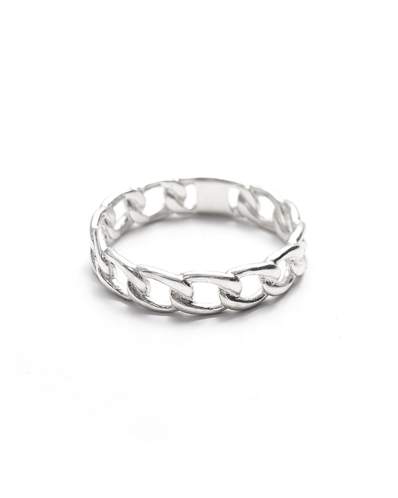 Shane | Sterling Silver Link Chain Ring