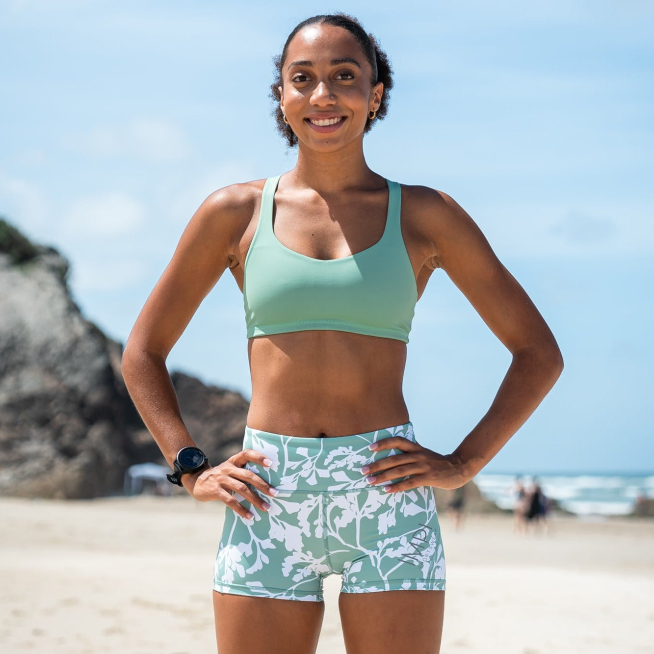 Women's Athletic Shorts in Green