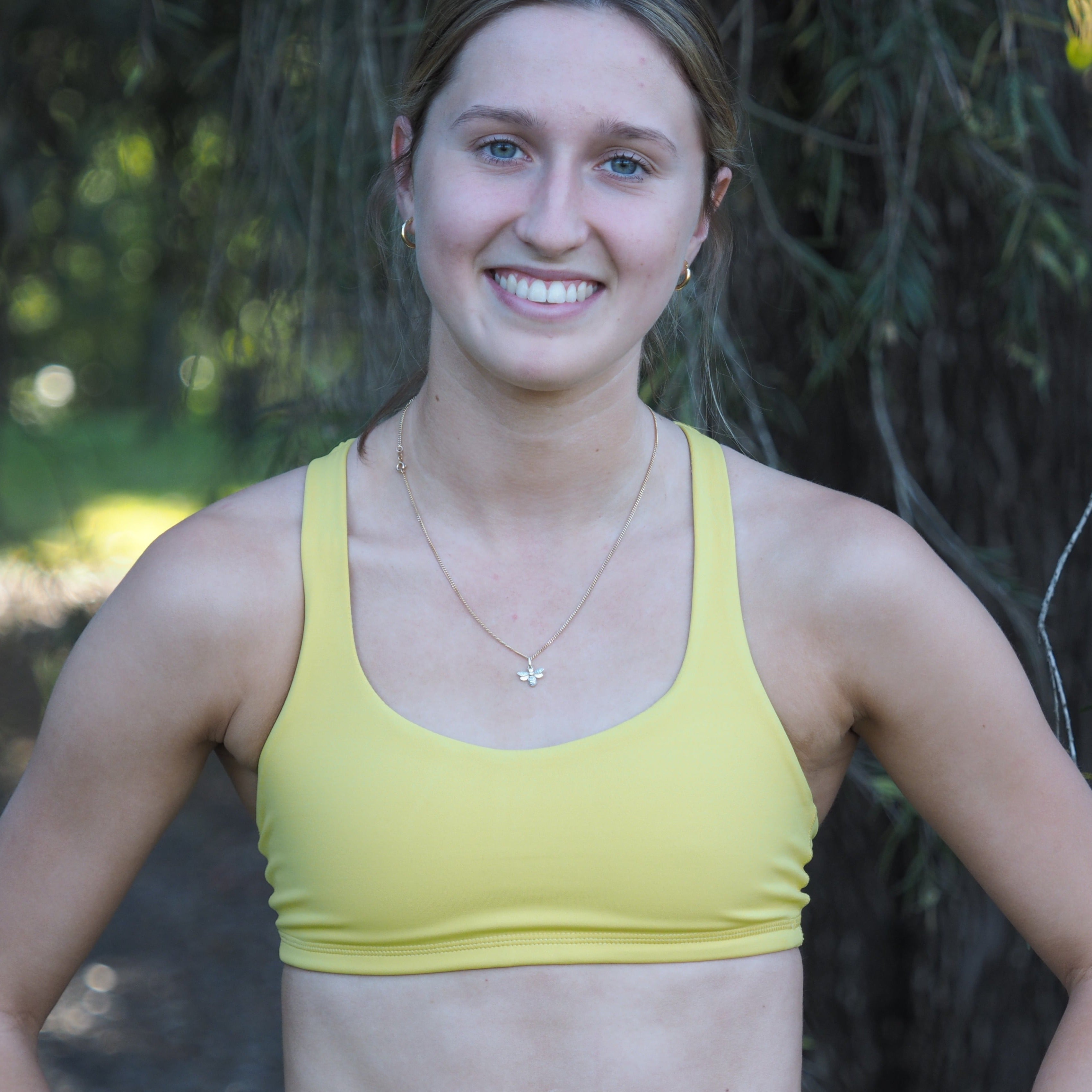 IMPI Strappy Running Bra Top - Buttercup - Impi Sportswear