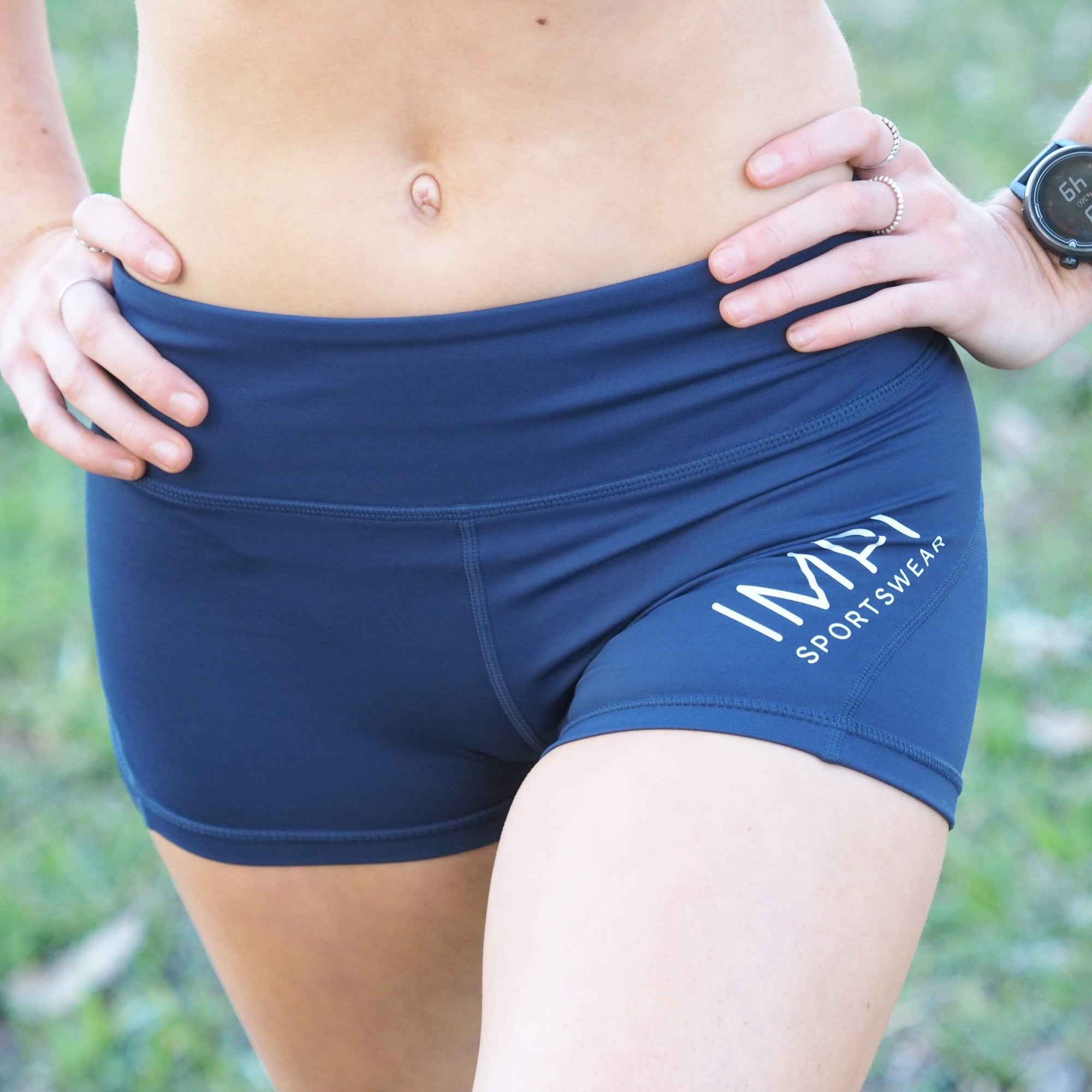 Girls Bike Shorts & Running Shorts - Blue - Impi Sportswear