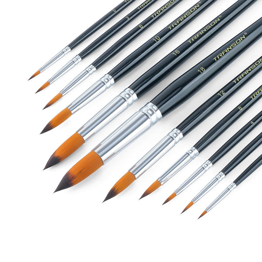 High Quality 8pcs Round Watercolor Detail Paint Brush Goat Hair
