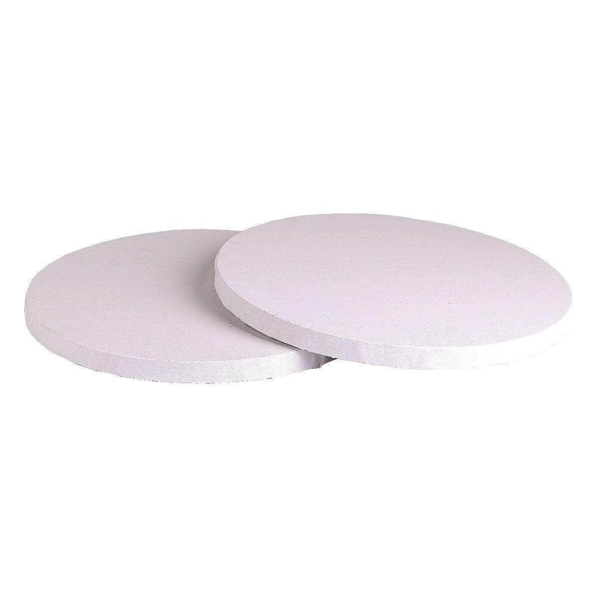 12inch Artist Round Canvas Primed Stretched Canvas Ready for Pack of 2