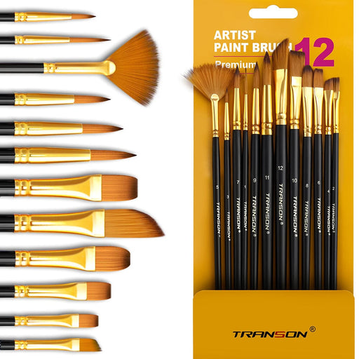 Artage 8pcs Round Paint Brush Set