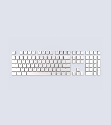 Wooting Double Shot Backlit PBT Keycap Set - Just White | Wooting 