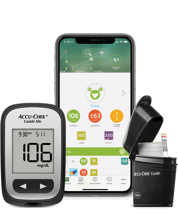 AccuChek Blood Glucose Monitors AccuChek Guide Me Blood Glucose Meter Kit