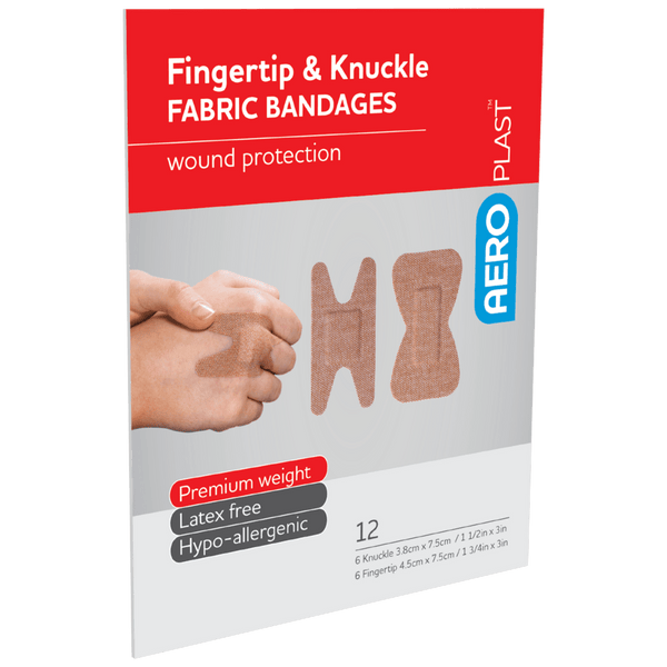 Aero Healthcare First Aid Plasters AEROPLAST Premium Fabric Fingertip & Knuckle Dressings