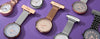 Annie Apple Fob Watches Aurora Blush Pink/Gold Mesh Nurse Fob Watch