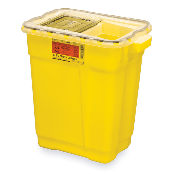 BD Medical Sharps Containers 72L / Slide Top / Yellow BD Sharps Collection Waste Bins