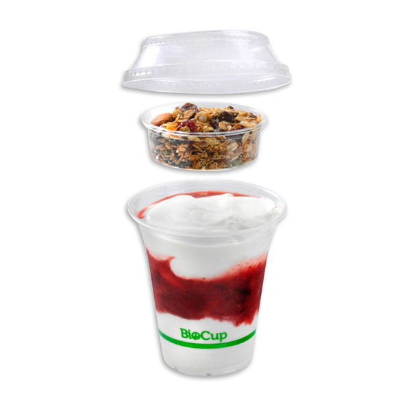 Biopak Bags & Takeaway BioCup Dome Lid with No Hole 300-700ml