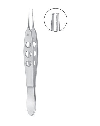 Professional Hospital Furnishings Forceps 95mm Fine 5mm Long Platform / 9-0 to 11-0 Sutures Bonn Tying Forceps