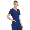 Cherokee Scrubs Top Cherokee Infinity 2624A Scrubs Top Women's Round Neck Navy