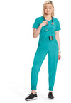 Cherokee Scrubs Pants Cherokee Infinity CK110A Scrubs Pant Jogger Women Teal Blue