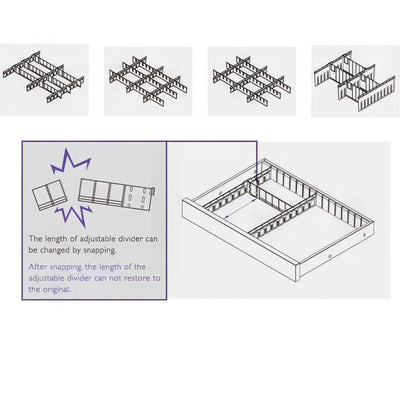 Clinicart Clinicart Emergency Cart 3inch Set Fixed Drawer Divider Set