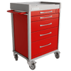 Clinicart Emergency Trolley Cart in Red