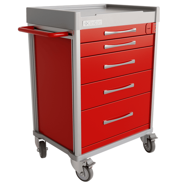 Clinicart Clinicart Emergency Trolley Cart in Red