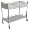 Clinicart Clinicart Instrument Trolley Silver 2 Drawer