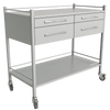 Clinicart Instrument Trolley Silver 4 Drawer