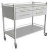 Clinicart Clinicart Instrument Trolley Silver 4 Drawer