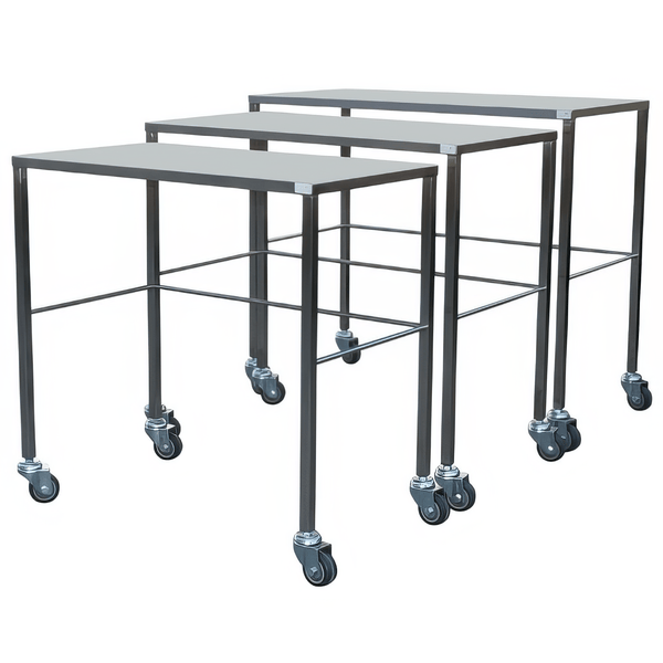 Clinicart Clinicart Nest of Three Surgical Tables Stainless Steel