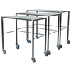 Clinicart Nest of Three Surgical Tables Stainless Steel