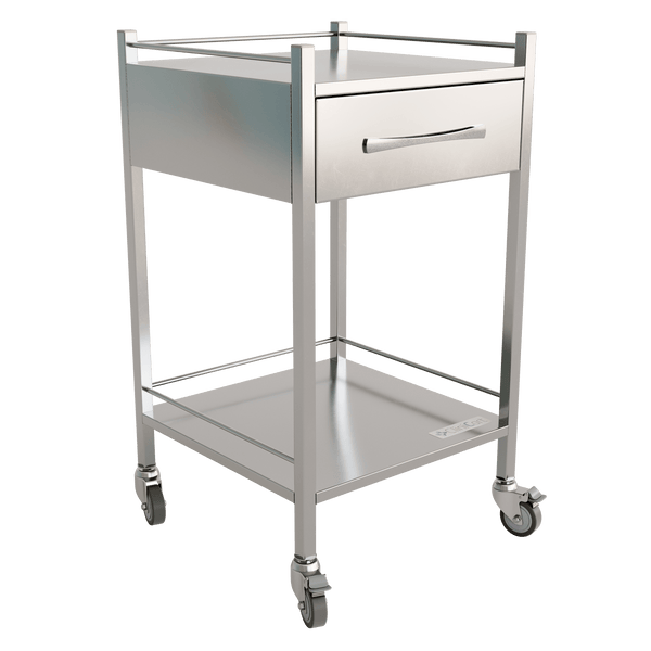 Clinicart Clinicart Stainless Steel Instrument Trolley 1 Drawer