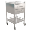 Clinicart Stainless Steel Instrument Trolley 2 Drawer