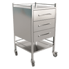 Clinicart Stainless Steel Instrument Trolley 3 Drawer