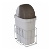 Clinicart Waste Bin With Lid Basket with Mounting Side Rail