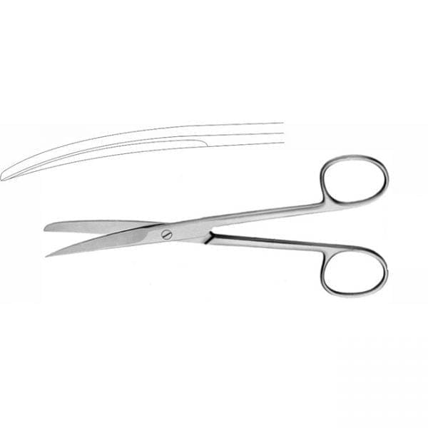 Professional Hospital Furnishings 14cm / Curved Sharp/Blunt / Standard Deaver Operating Scissors