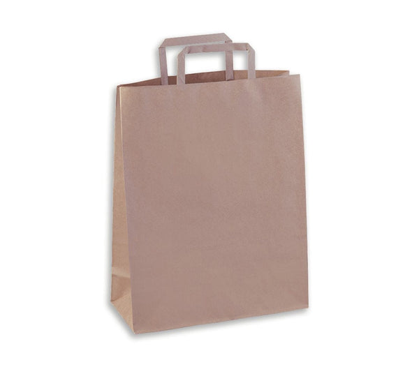 Detpak Packaging, Bags & Films Flat Handled Carry Bag #60 Brown