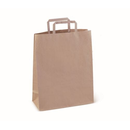 Detpak Packaging, Bags & Films Flat Handled Carry Bag #60 Brown