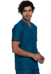 Form by Cherokee Scrub Tops Caribbean Blue / XS Form by Cherokee Men's Scrubs Tuckable V-Neck Top