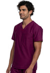 Form by Cherokee Scrub Tops Wine / XS Form by Cherokee Men's Scrubs Tuckable V-Neck Top