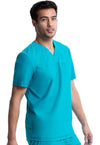 Form by Cherokee Scrub Tops Teal Blue / XS Form by Cherokee Men's Scrubs Tuckable V-Neck Top