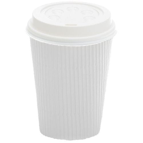 Katermaster Bags & Takeaway 12oz / White Katermaster Cup Hot Ripple Wall