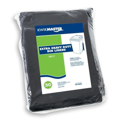 Kwikmaster Cleaning Products 240lt Rl Kwikmaster Bin Liner Extra Heavy Duty