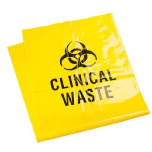 Kwikmaster Cleaning & Washroom Supplies Carton of 250 Kwikmaster Clinical Waste Bag Yellow 34 Litre