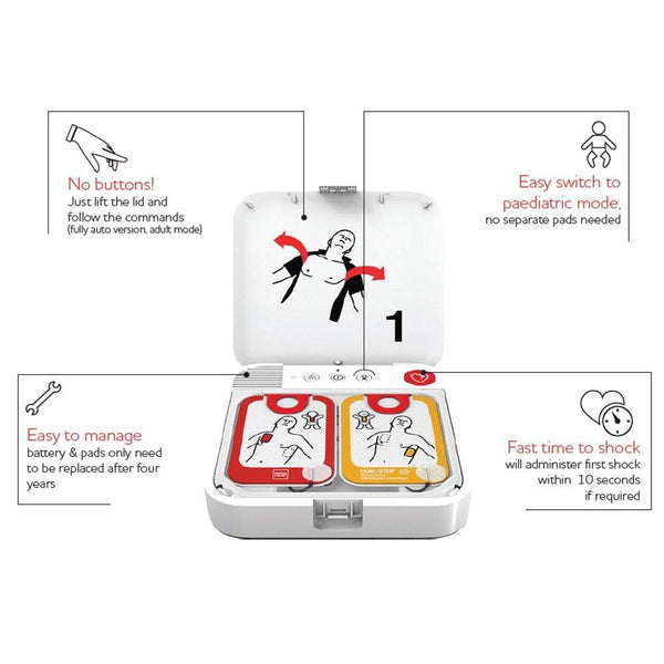 LIFEPAK AED Defibrillators LIFEPAK CR2 Fully-Automatic Cellular (3G) Defibrillator