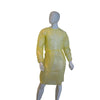 Impervious Yellow Isolation Gown Elastic Cuff Non-Sterile