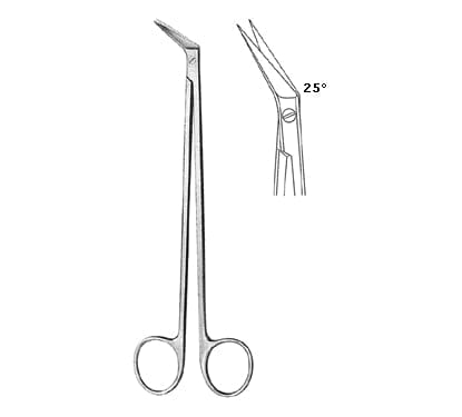 Professional Hospital Furnishings 19cm / Curved 25deg / T/C Potts Smith Vascular Scissors