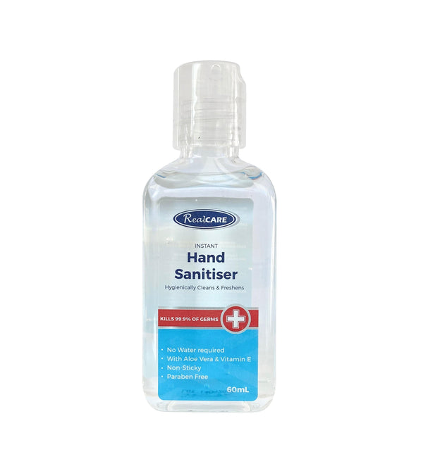 Realcare Soap & Bodywash 60ml / Clear Realcare Hand Sanitiser 60ml