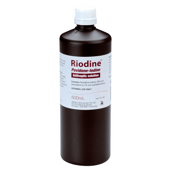 Perrigo Skin Preparation Riodine Solution 10% 500ml (Povidone Iodine)
