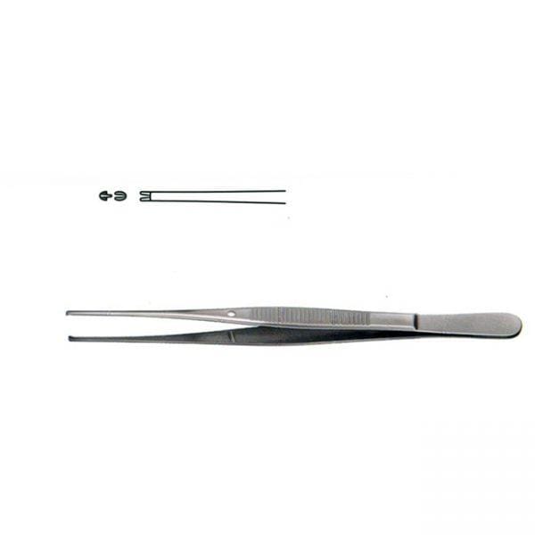 Professional Hospital Furnishings Forceps 12.5cm / Straight 1x2 Teeth Semken Forceps